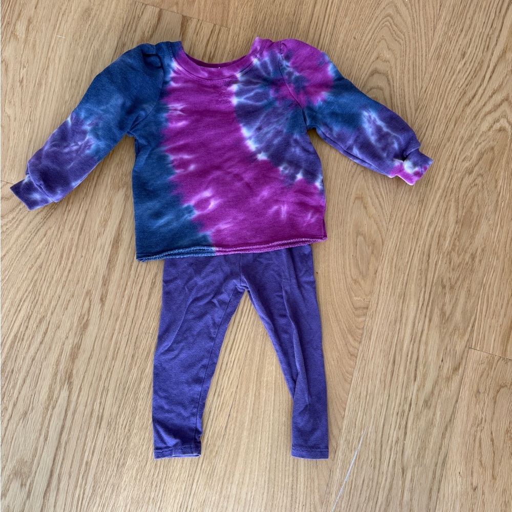 Splendid Tie-Dye Top in Pink and Purple